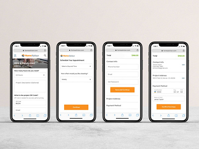 Hire a Handyman - Checkout Flow checkout checkout flow checkout process handyman home improvement ui ui design uiux user experience design ux