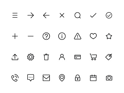 Minimal UI Icons by Kynley Wallace on Dribbble