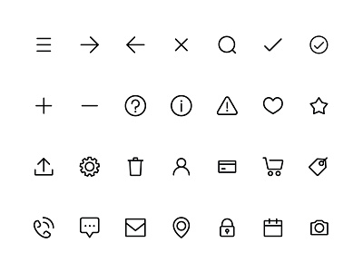 Minimal UI Icons design system icon pack icon set icons minimal ui ux ui design ui icons ux design