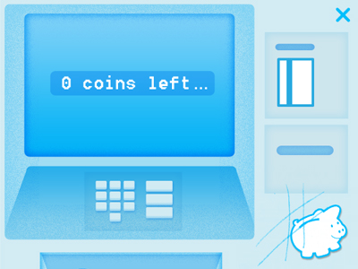 Monetizin' app design application coins illustration mobile money popup