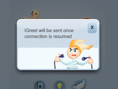 no connection app connection icons illustration iphone message popup