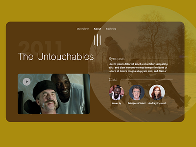 Les Intouchables 2020 adobe adobe xd adobexd ipad movie movie app movie poster promotional ui user interface