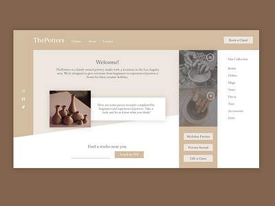 Pottery Studio Website