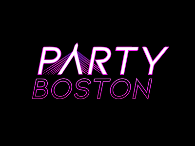 Party Boston Logo Rebrand branding design logo typography vector