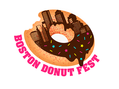 Boston Donut Fest Logo Rebrand branding design illustration logo vector