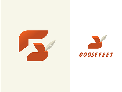 Goosefeet Gear - Logo backpacker backpacking camp camping feather feet illustration illustrator logo sock