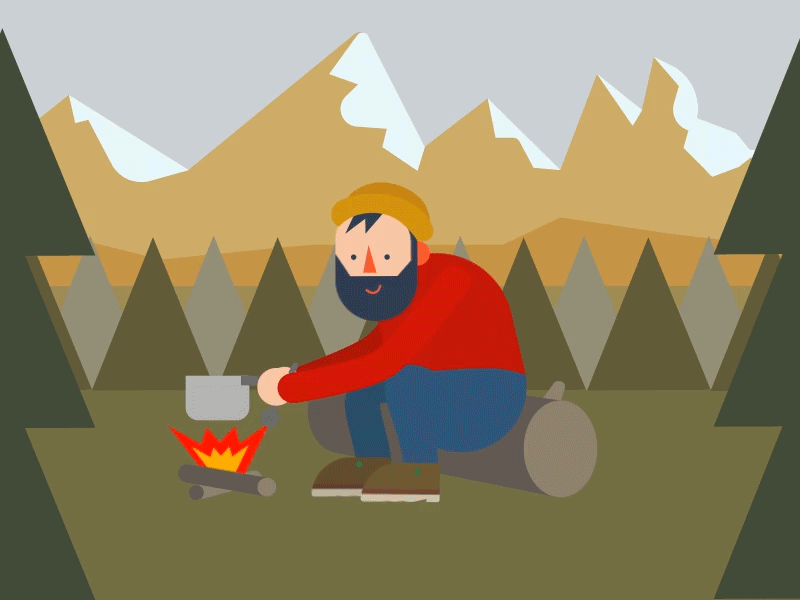 Backpacker animation by EB Design on Dribbble
