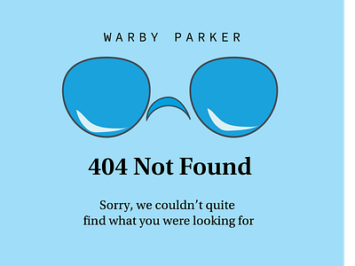 Daily UI 8 - 404 page 404 dailyui design illustration landingpage warby parker