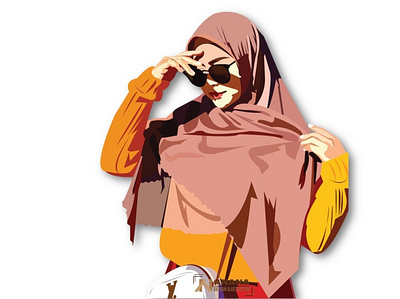 Ria Ricis branding design flat icon illustration illustrator muslimah vector woman woman illustration