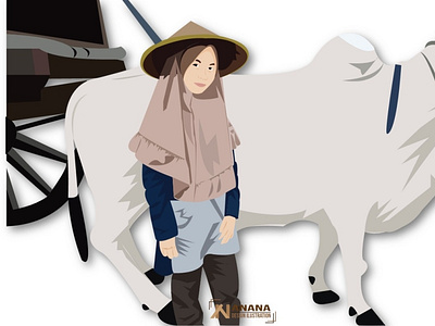 Sapi design illustraion illustration illustration art illustration design illustrations illustrator muslimah vector woman woman illustration