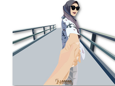 Couple Muslim couple design flat icon illustration illustrator muslim muslimah vector woman woman illustration