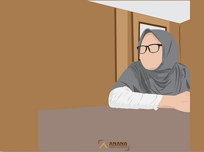Woman sit down eyeglasses sitdown woman woman illustration woman portrait