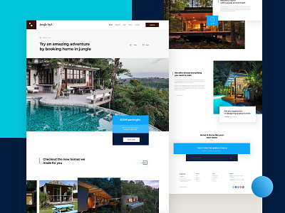 Home booking in jungle inspirational web design 2020