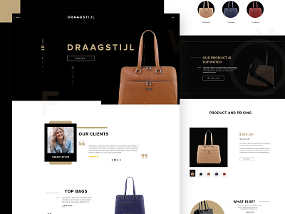 Inspirational web design for bags 2020