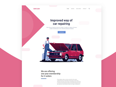 car repair landing page