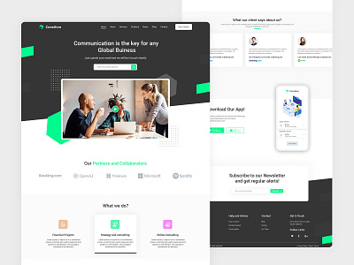 Global Business web design 2021 adobexd consilion global business green and black landing page landing page design landing page ui typography uixdesign web page