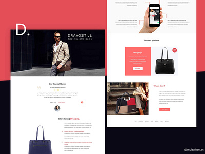 Buy Shopping Bags Landing Page UI