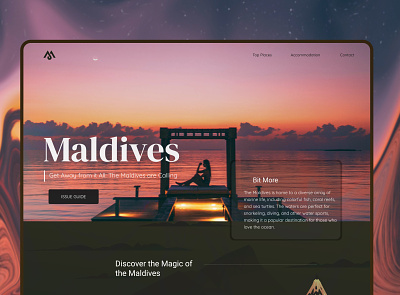Visit Maldives figma travel ui