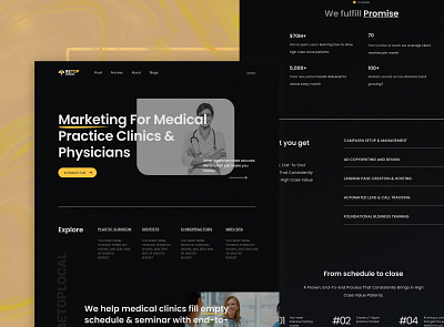 Marketing Agency UI for Medical Team adobexd landing page landing page design landing page ui