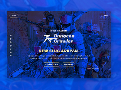 Dungeon gaming consilion landing page landing page design landing page ui uixdesign