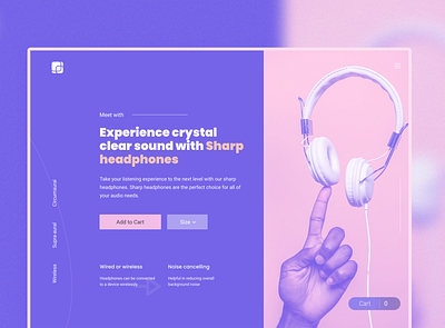 headphone bio adobexd consilion landing page landing page design landing page ui ui uixdesign web page