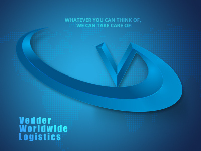 Vedder Worldwide Logistics illustrator logistics logo vedder worldwide