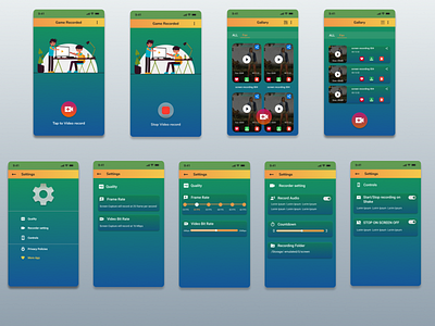 Game record app design ui ux