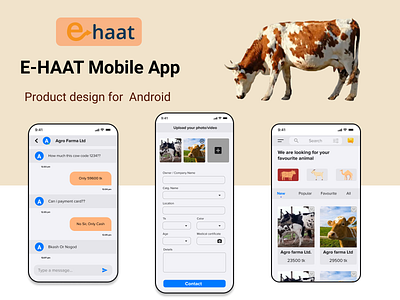 E-Haat Mobile App app design illustration illustrator typography ui ux