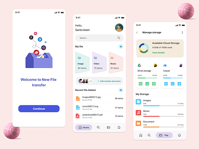 File Storage App app design file share file share app file storage file storage app file transfer file transfer app mobile app ui ui design ux ux design uxui design