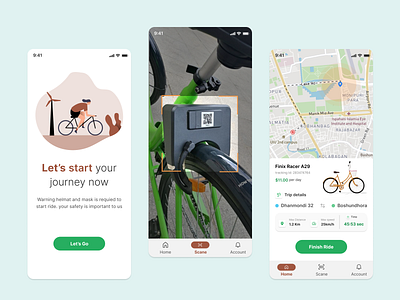Ride Share App app cycle cycle app design mobile app ride app ride share app tracking app typography ui ui design ux ux design