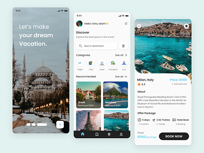 Travel Service App best ui design booking design happy traveller hotel booking mobile app travel travel app travel guide travel service travel ui design traveller typography ui design