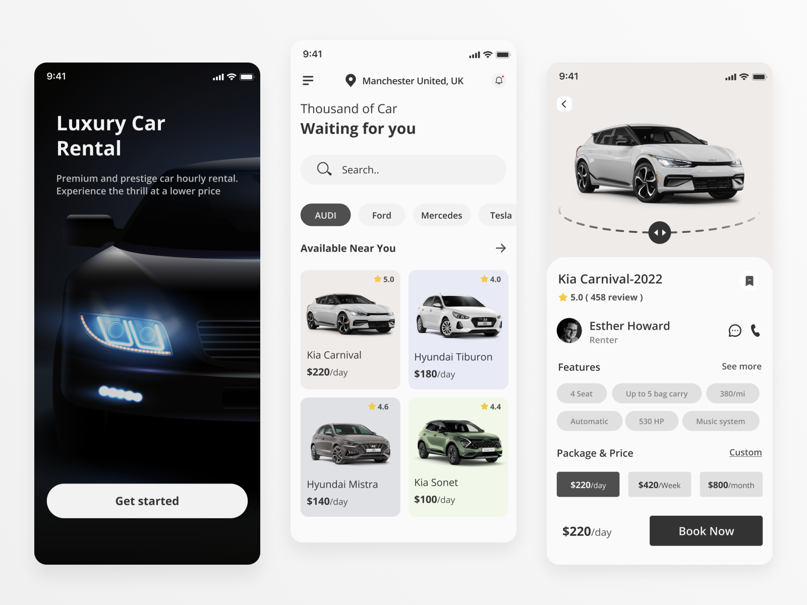 Car Rental App by Antu Islam on Dribbble
