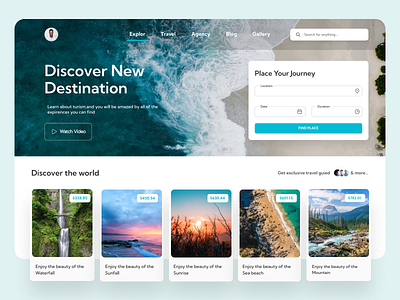 Travel Agency Landing Page agency design landing landing design landing page page singel apge travel travel app typography ui ui design web web design web page