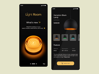Lamp Shop Mobile App app design e commerce lamp lamp shop light shop mobile shop typography ui ui design ux web website