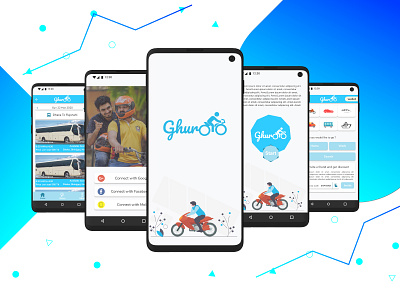 Riding App (Ghuroo) app ride rider rideshare ridesharing riding ui ux
