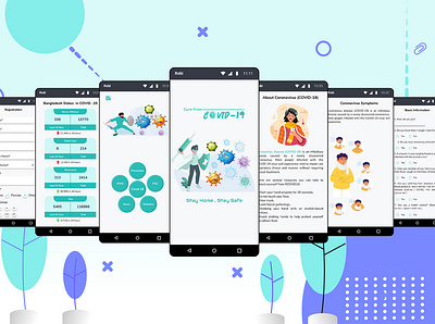 Covid-19 App (Cure from Covid-19) app branding design ui