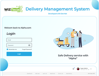 Delivery Management System branding design graphic design ui ux