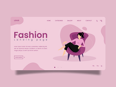 landing page women fashion app art concept design designer fashion illustration flat graphic design illustration landing page