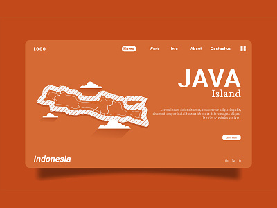 Landing page Java app art concept design designer flat graphic design illustration indonesian landing page
