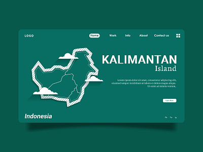 Landing page Kalimantan app art concept design flat graphic design home page illustrator landing page web