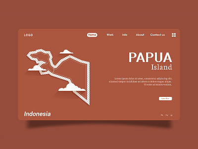 Landing page Papua app concept design flat graphic design home page illustrator indonesian landing page web