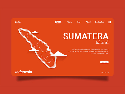 Landing page Sumatera app art concept design flat graphic design home page illustration indonesian landing page