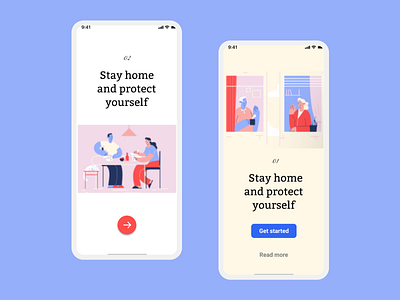 Stay home app concept