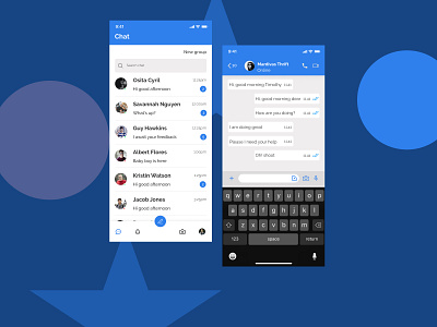 Chat interface chat app ios app design