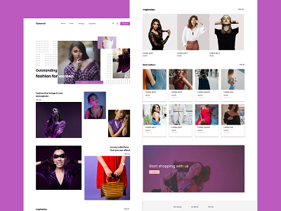 Fashion brand landing page clothing brand clothing store design ecommerce fashion brand landing page