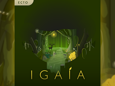 Igaia Forest — Cover Design art artwork design forest glow green illustration vector