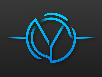 Symbol for my project art blue branding design gradient logo vector