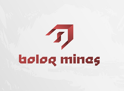 Bolor Mines branding corporate design gradient logo red typography vector white