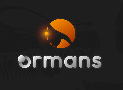 Ormans Logo black contrast glow gradient gradient logo logo orange round rounded typography vector white