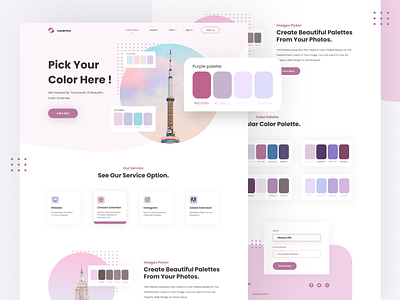 Color Palettes Landing Page design landing pages landingpage mobile app design uidesign uiux uiuxdesign webdesign website website concept website design